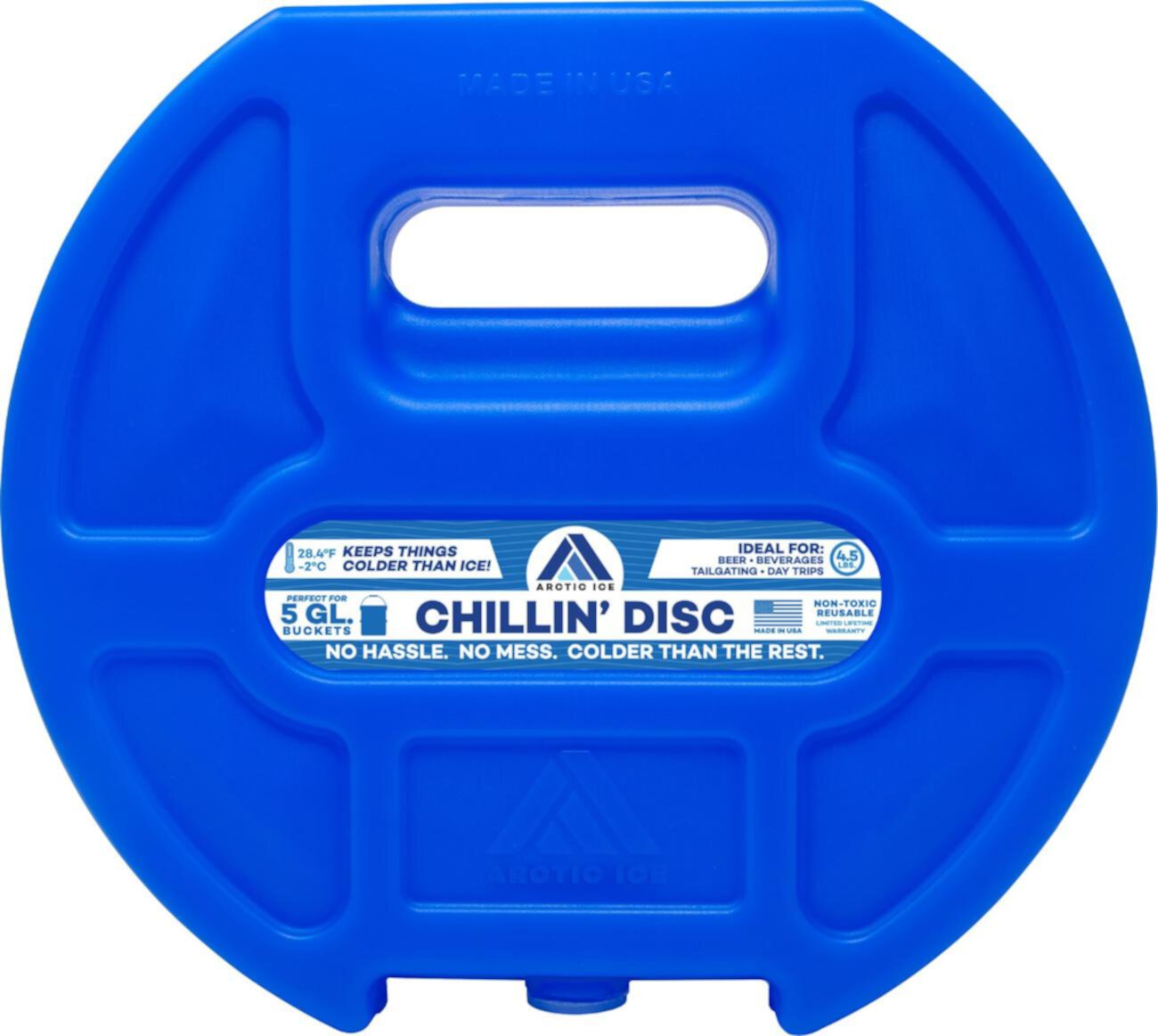 Пакет со льдом Chillin 'Disc - 4,5 фунта. Arctic Ice