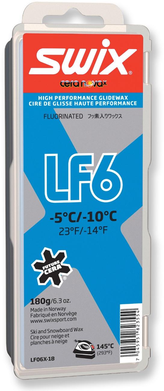 LF6 Low Fluoro Wax 14 to 23 Degrees F - 180g Swix