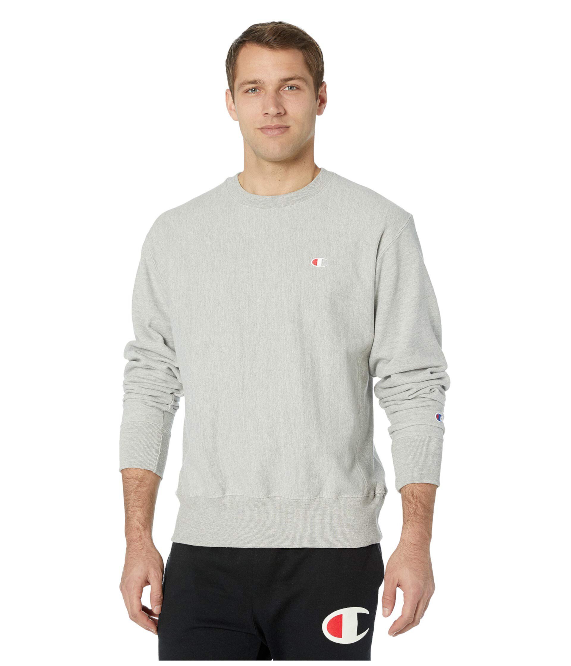 Худи Champion Reverse Weave®: 12 oz флис, 77% хлопок, прямой силуэт Champion