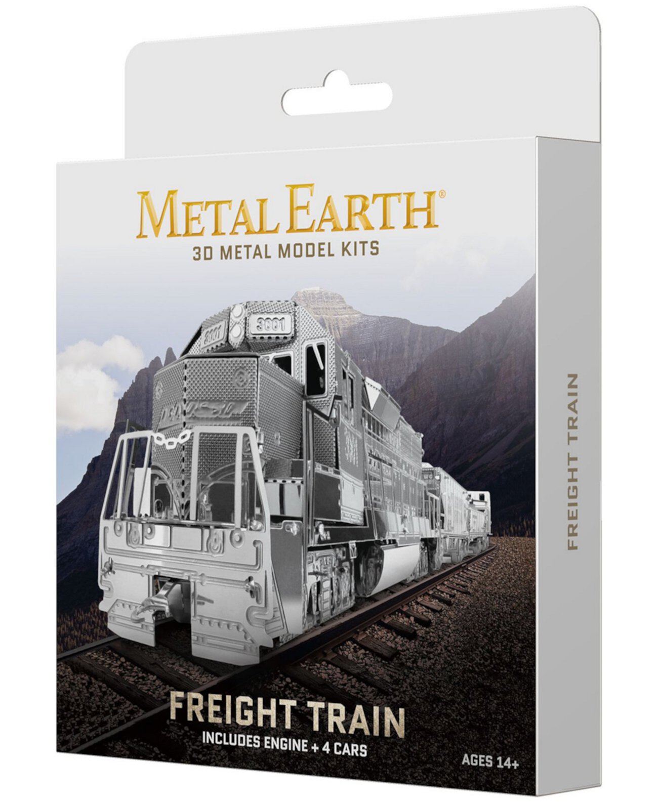 Металлическая Земля 3D Металлическая модель Комплект - Бокс-набор грузового поезда Fascinations