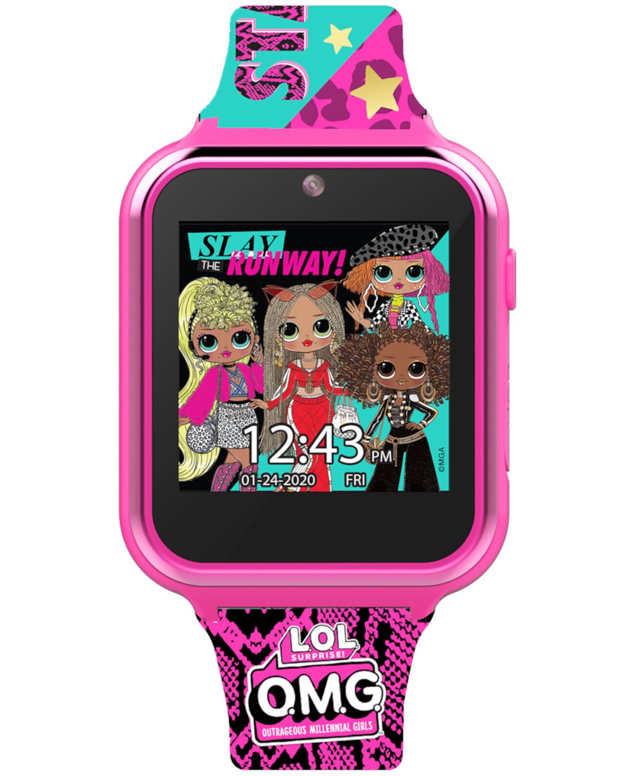 Детские умные часы с разноцветным силиконовым сенсорным экраном OMG 46x41 мм ACCUTIME
