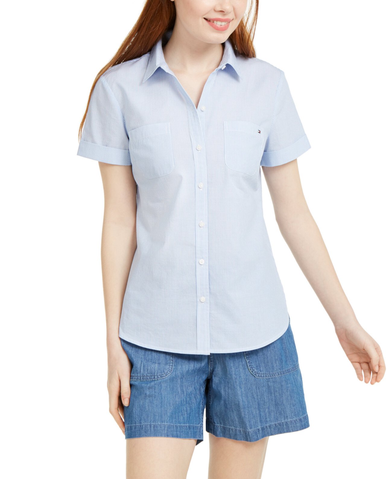 Полосатая рубашка на пуговицах, созданная для Macy's Tommy Hilfiger