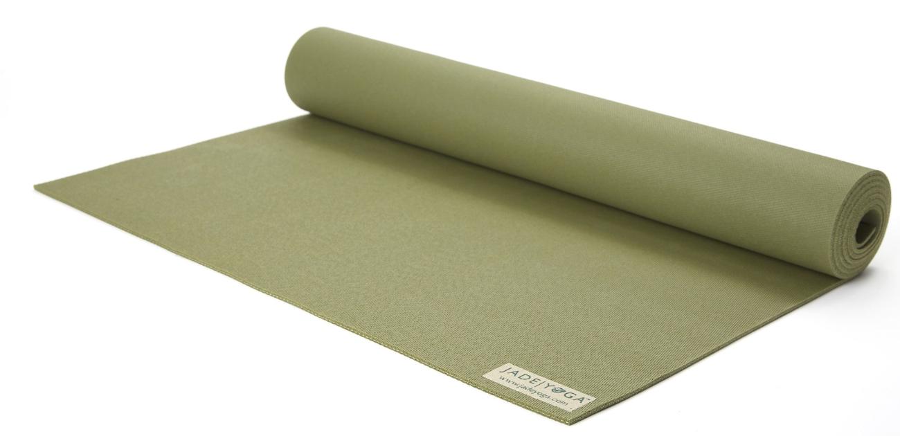 Дорожный коврик для йоги - оливковый Jade