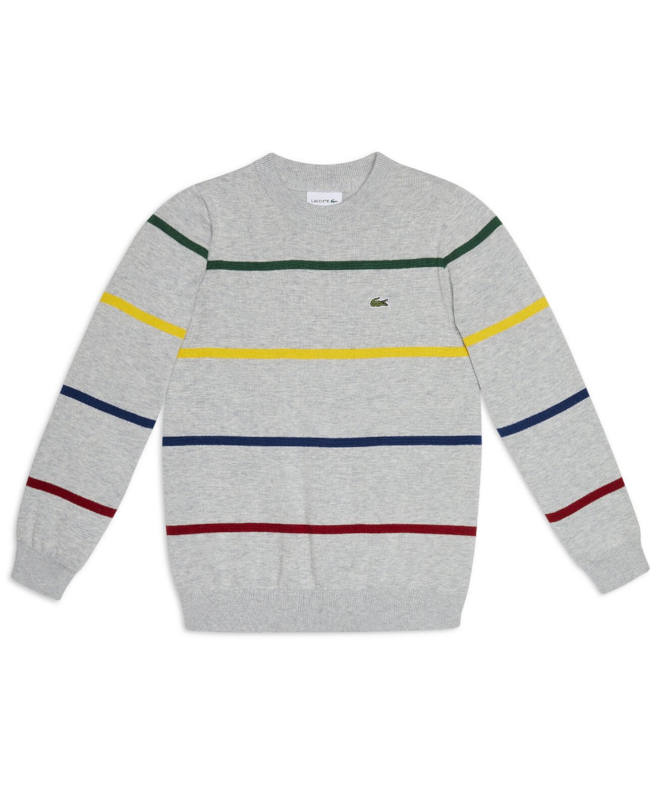 Toddler Boys Long Sleeve Cotton-Blend Striped Sweater Lacoste