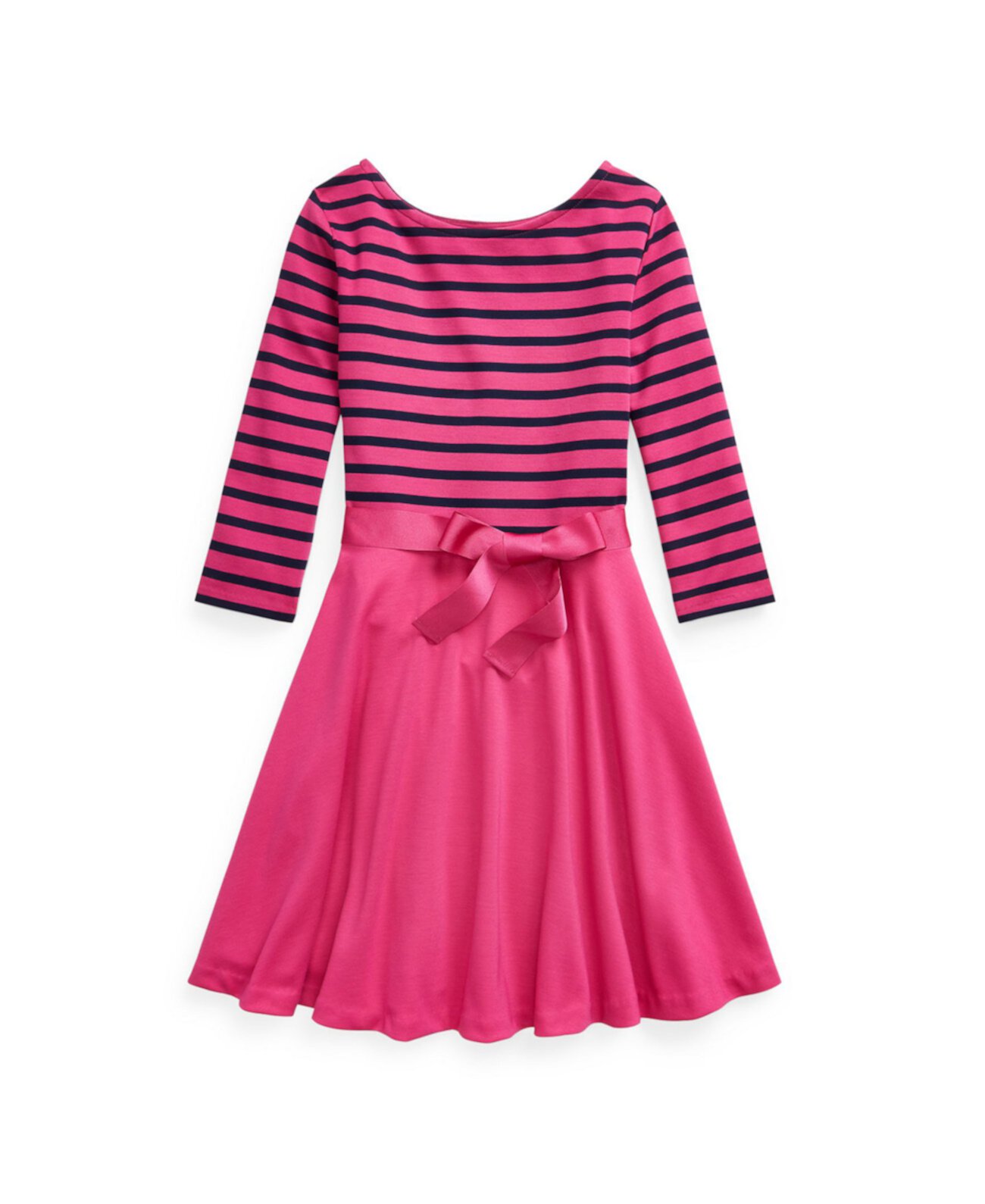 Полосатое платье понте для маленьких девочек Ralph Lauren
