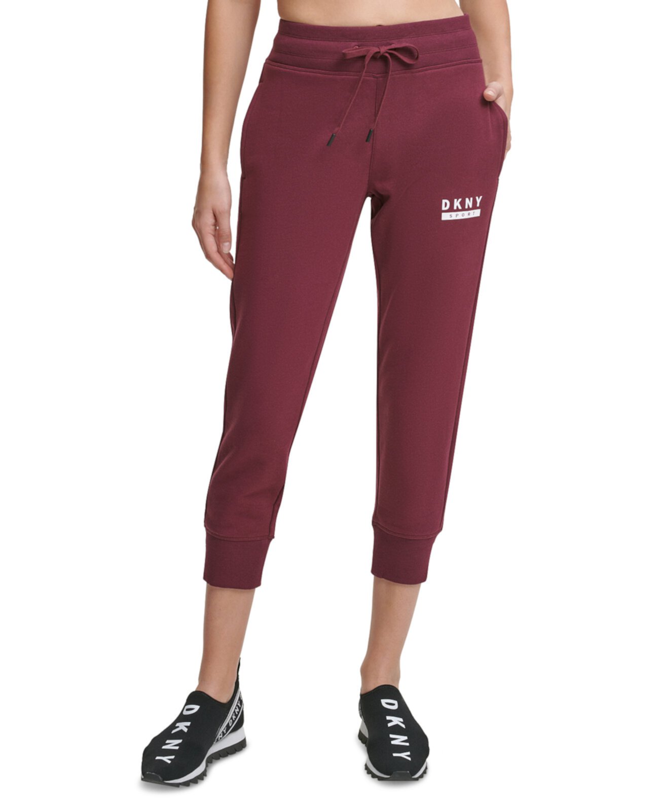 Sport Cotton Relaxed Ankle-Crop Joggers DKNY