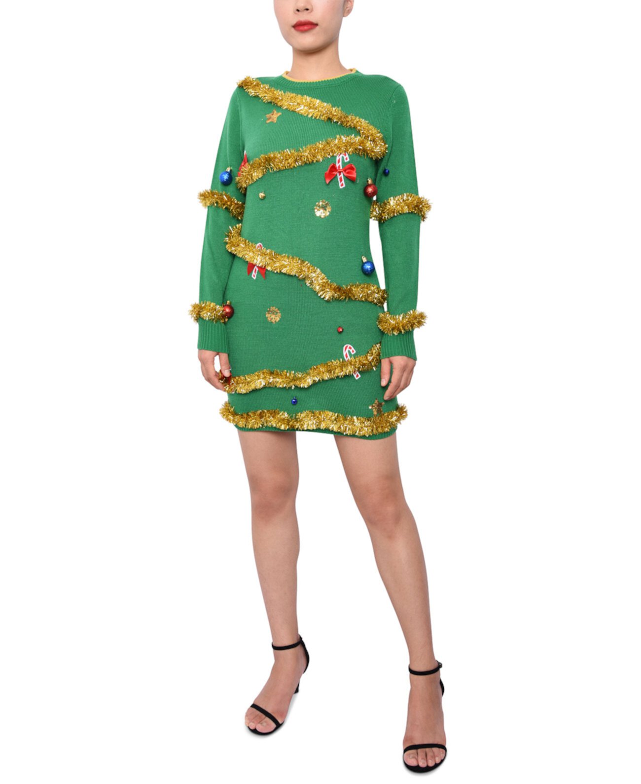 Платье-свитер с рождественской елкой для юниоров PLANET GOLD