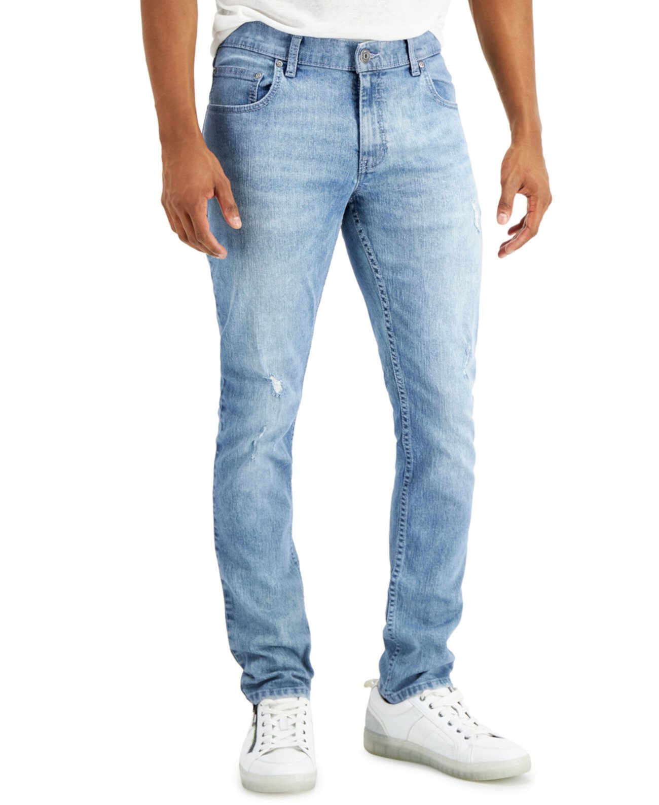 Мужские рваные джинсы скинни легкой стирки INC, созданные для Macy's I.N.C. International Concepts