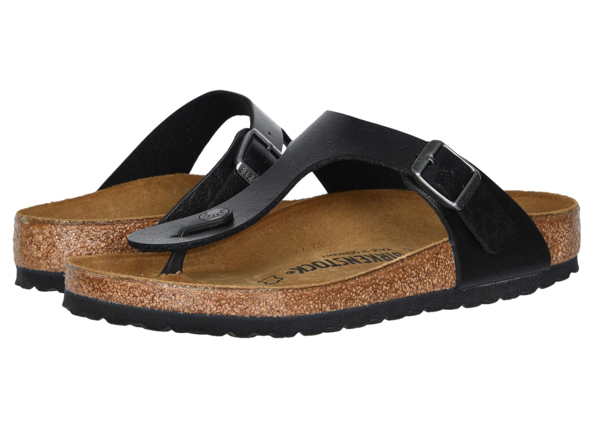 Оригинальные шлепанцы Birkenstock Gizeh с верхом из материала Birko-Flor™ и анатомической корковой стелькой Birkenstock