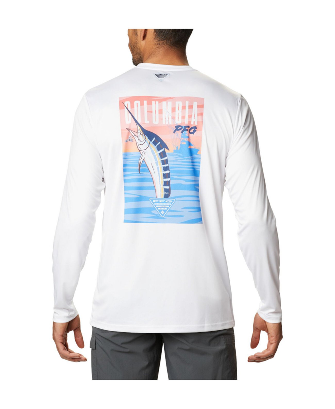 Мужская рубашка с длинным рукавом Terminal Tackle PFG Vintage-Like Fish Columbia