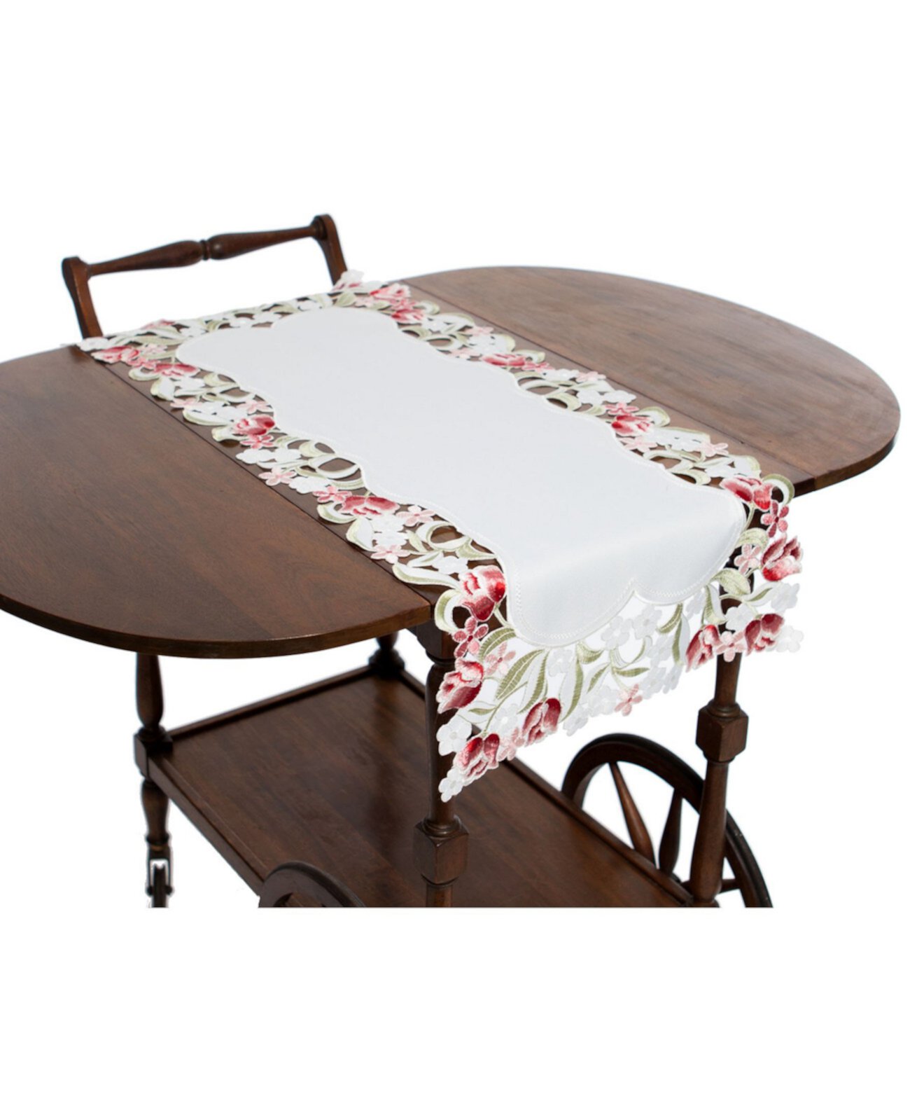 Вышитая вышивка на стол с вышивкой Lush Rosette Manor Luxe