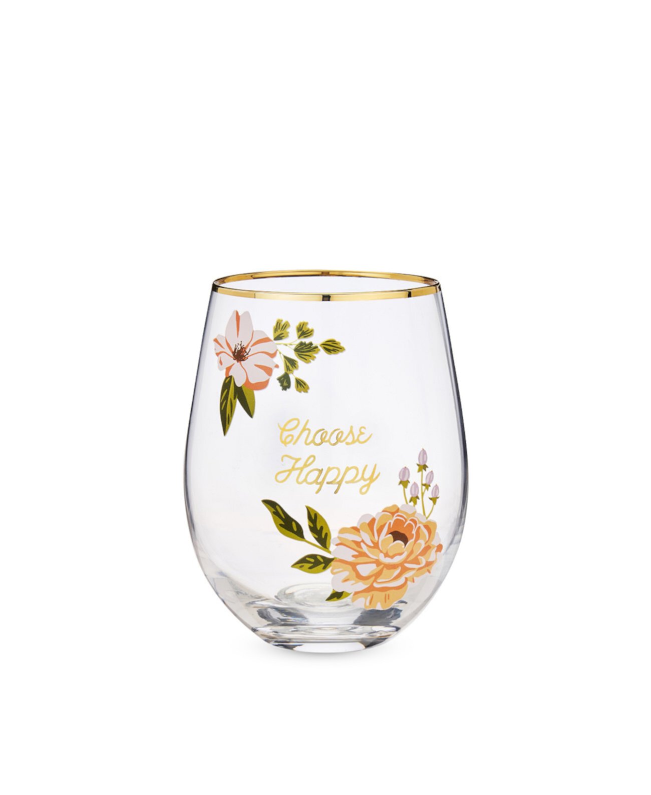 Выберите Happy Stemless Wine Glass Twine