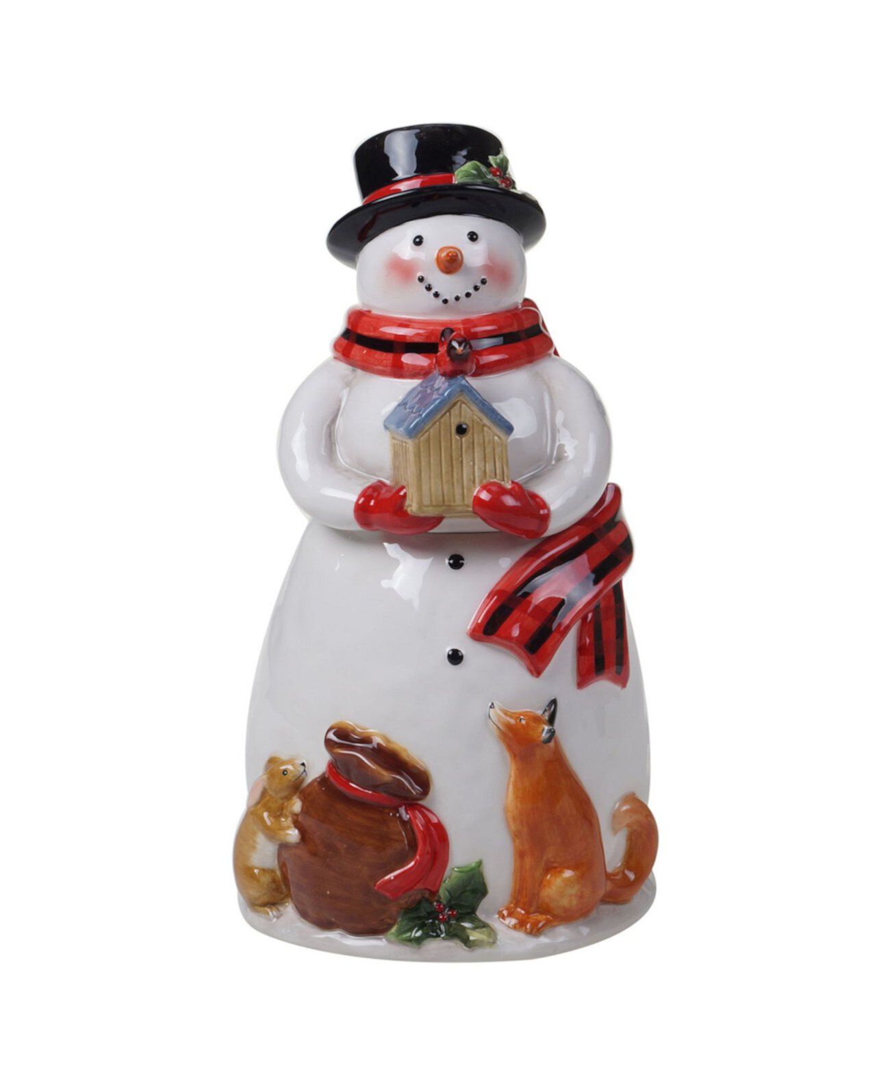 Магия Рождества Снеговик Cookie Jar Santa Certified International