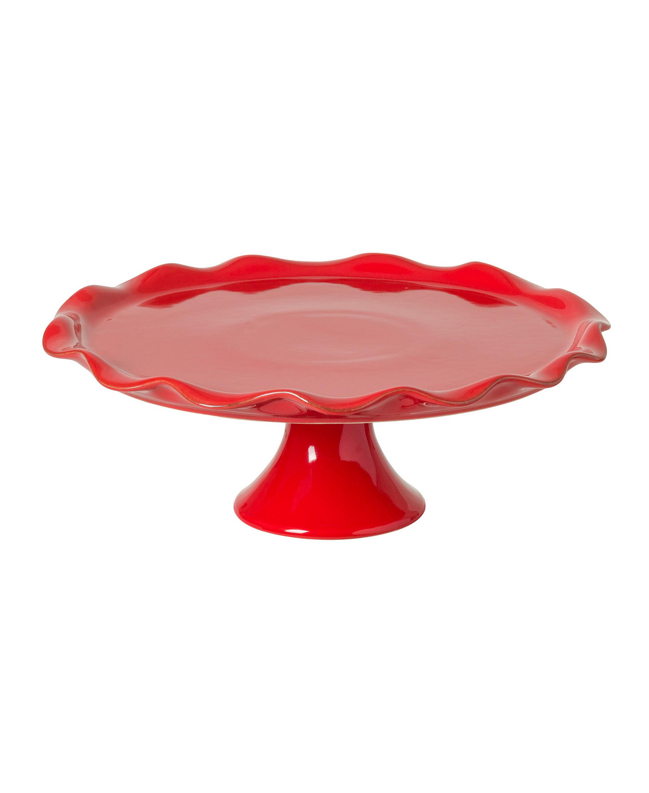 Cook & Host Large Red Footed Cake Plate Casafina