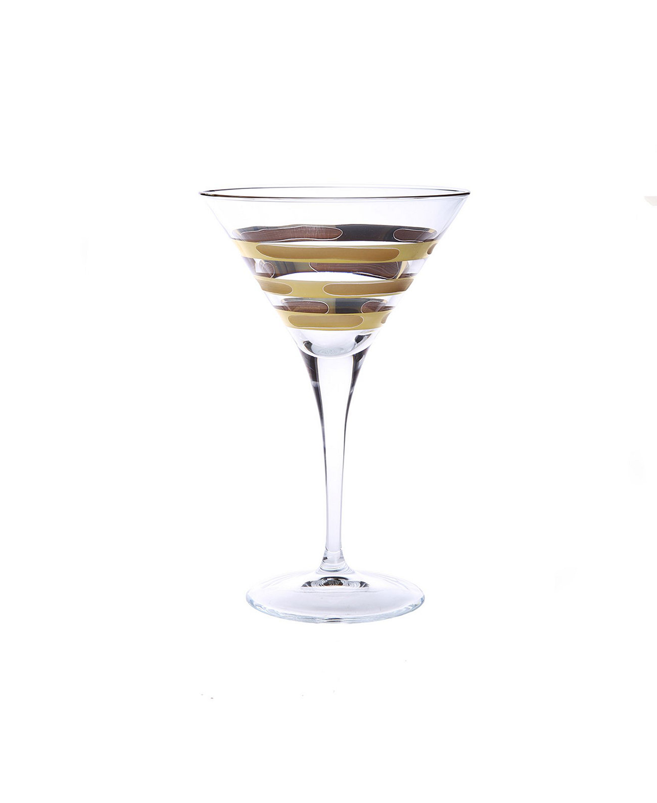 Бокал для мартини с изображением кирпича из золота 585 пробы, набор из 4 шт. Classic Touch