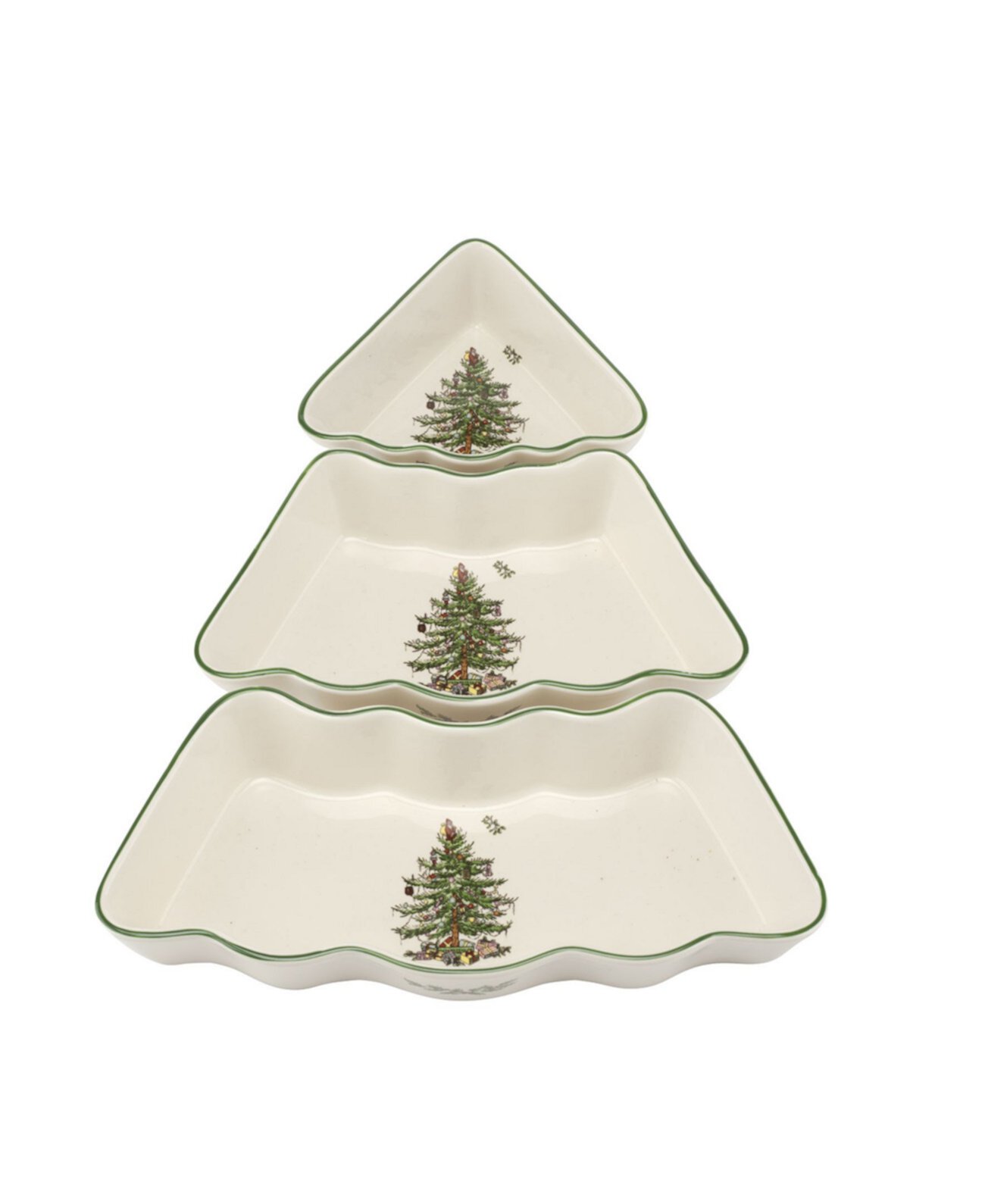 Набор чашек для соуса из 3 предметов Рождественская елка Spode