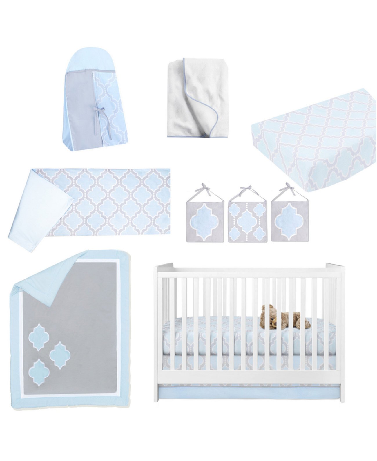 Комплект постельного белья для детской кроватки Medallion из 10 предметов Pam Grace Creations