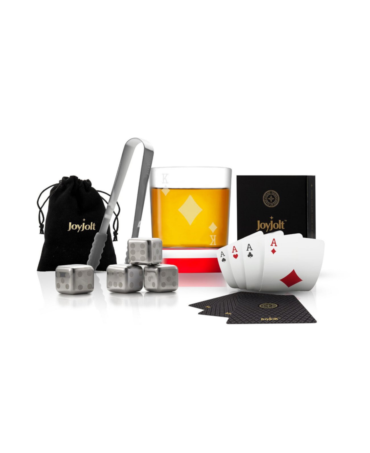 Подарочный набор для виски Poker King of Diamonds JoyJolt