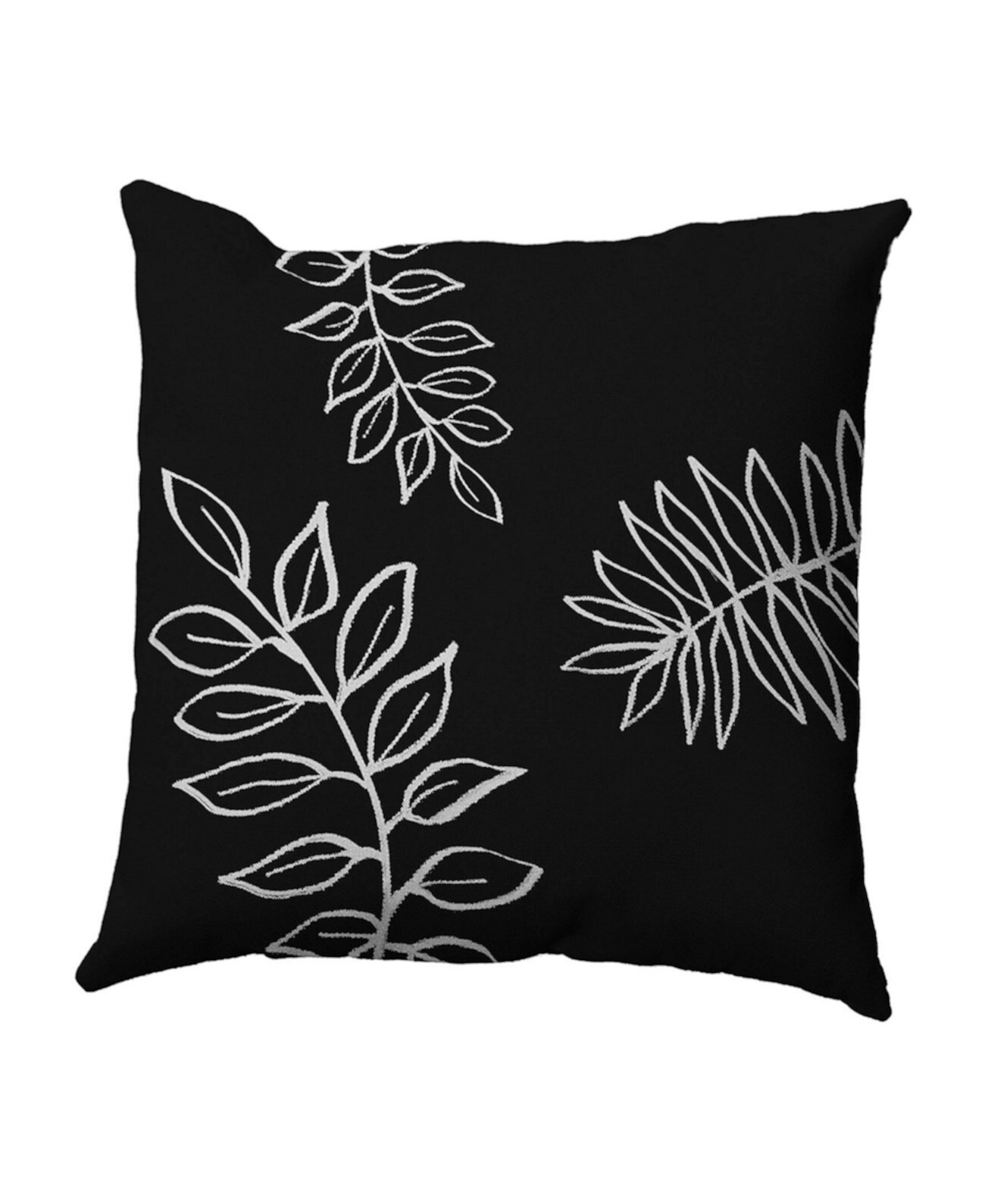 16-дюймовая черно-серая декоративная подушка с цветочным рисунком E by Design