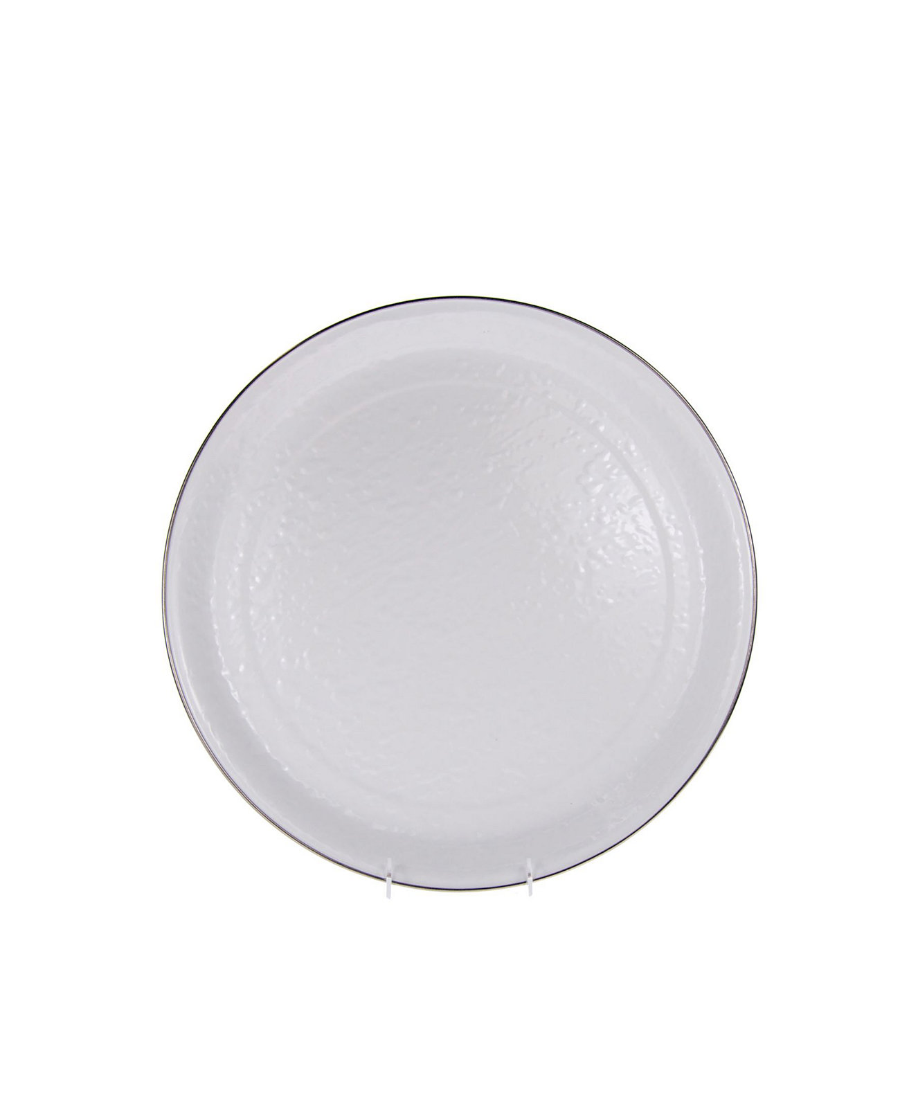 Коллекция твердой белой эмалированной посуды Сервировочный поднос 15,5 " Golden Rabbit