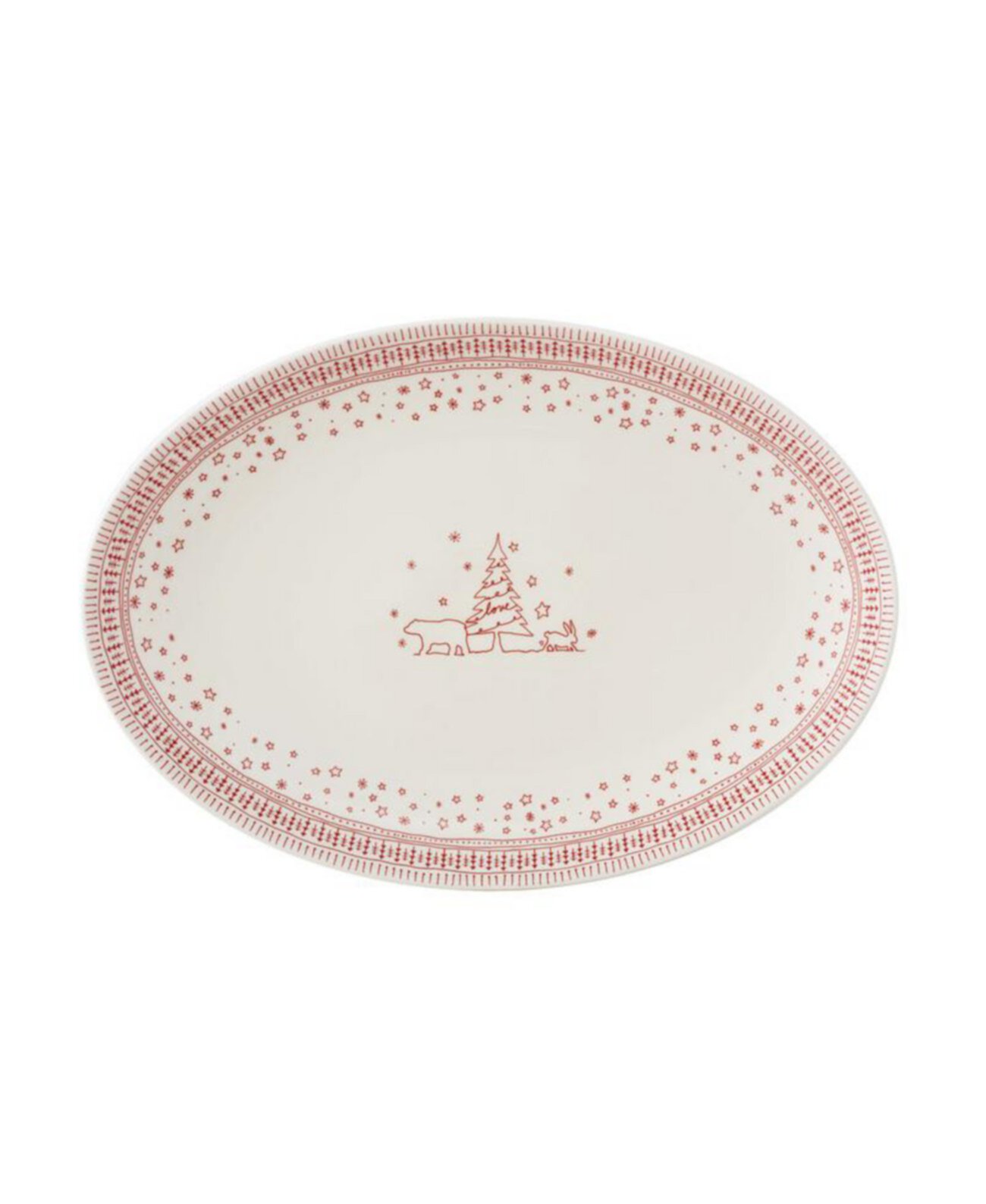 Изготовлено Royal Doulton® Holiday Oval Platter 16,5 " ED Ellen DeGeneres