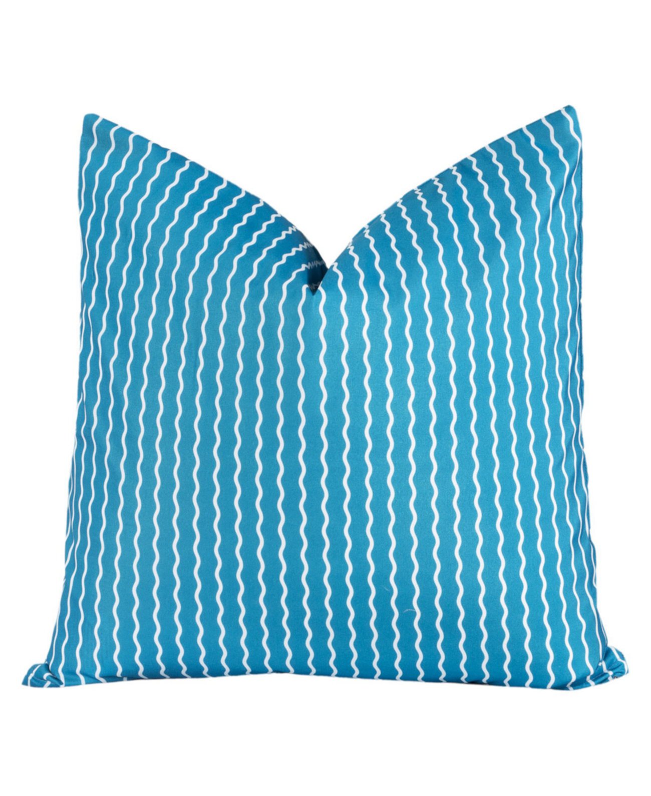 Дизайнерская европейская подушка в полоску Serpentine Stripe Cerulean, 26 дюймов Crayola