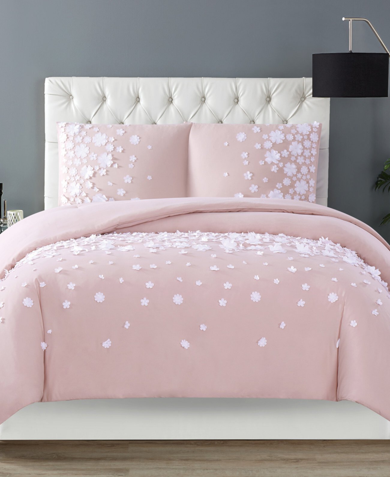 Christian Siriano Confetti Flowers 3 предмета Blush King Comforter Set Christian Siriano