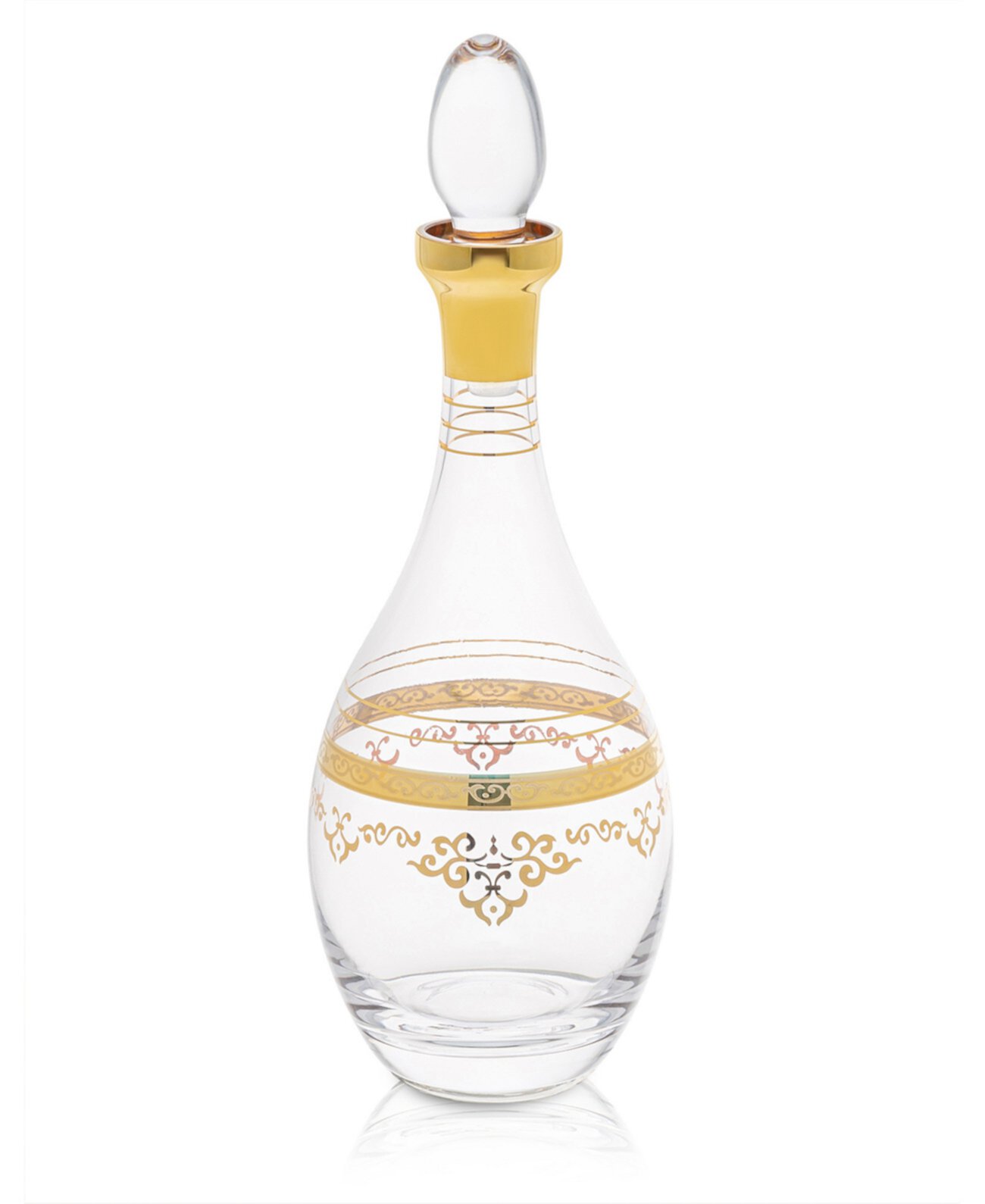 Стеклянная бутылка для вина с богатым золотым дизайном Classic Touch
