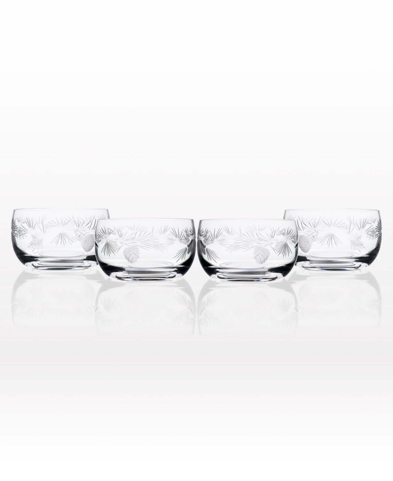 Маленькая миска Icy Pine Clear, 6 дюймов - набор из 4 мисок Rolf Glass