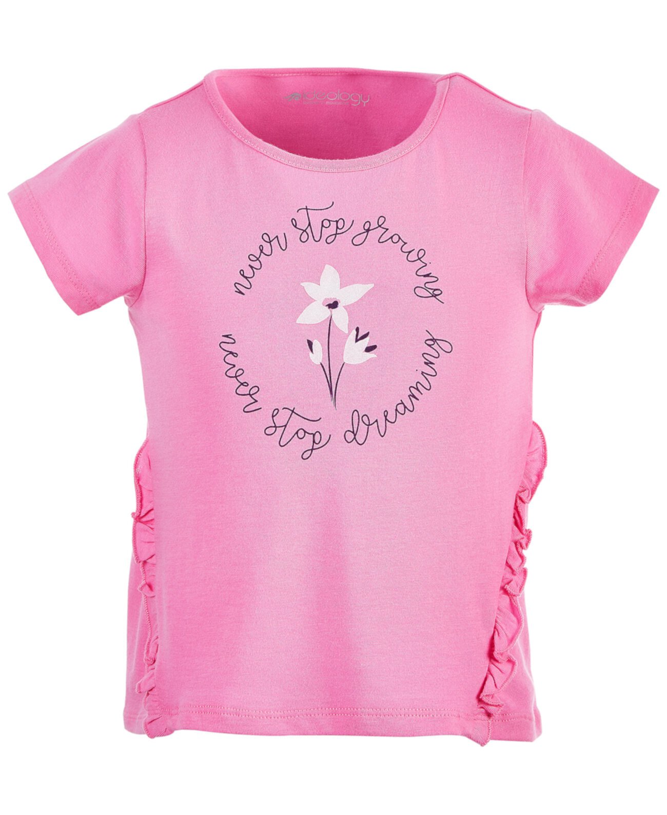 Хлопковая футболка с рюшами и рисунком для девочек для малышей, созданная для Macy's Ideology
