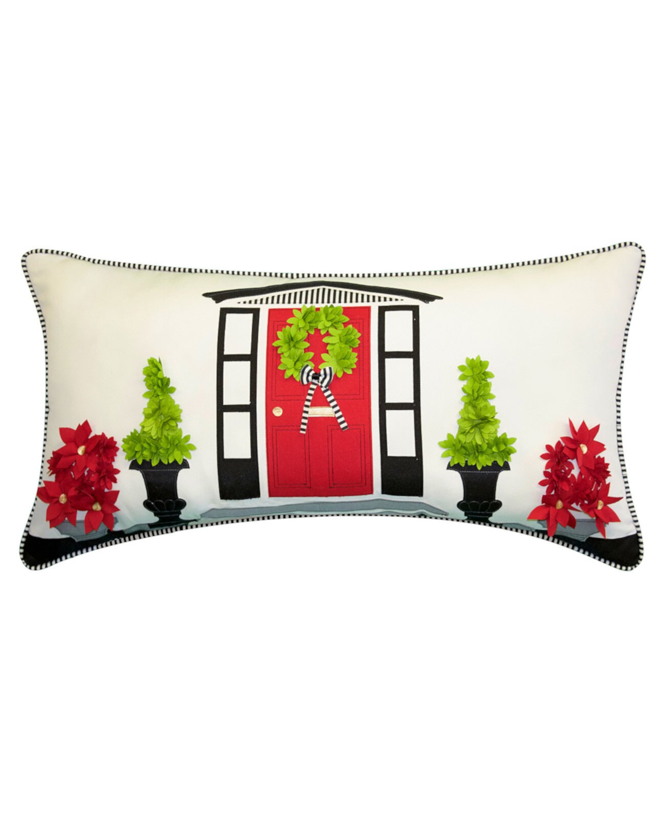 Декоративная подушка Holidays Dimensional для использования внутри и снаружи помещений, 28 x 14 дюймов Edie@Home