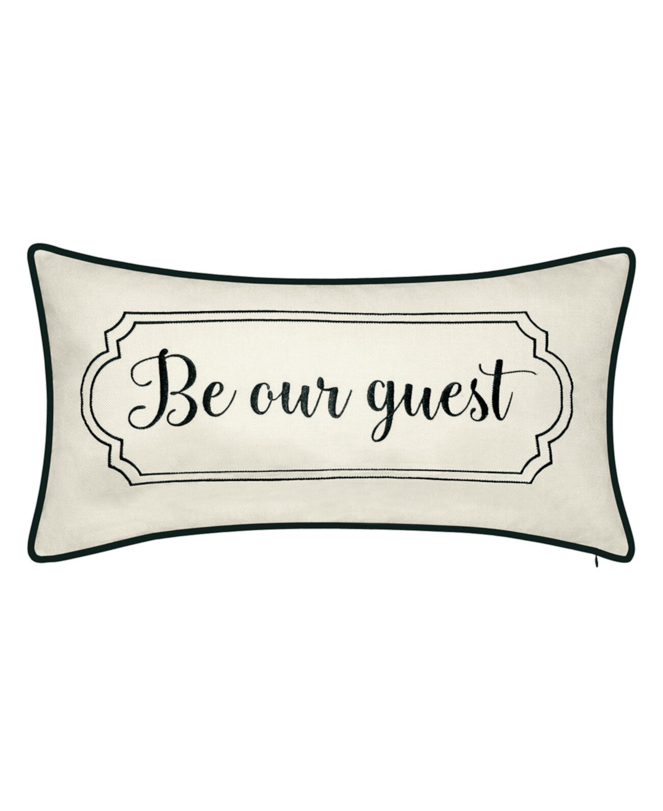Праздничная подушка декоративная с вышивкой "Будь нашим гостем", 25 "x 13" Edie@Home