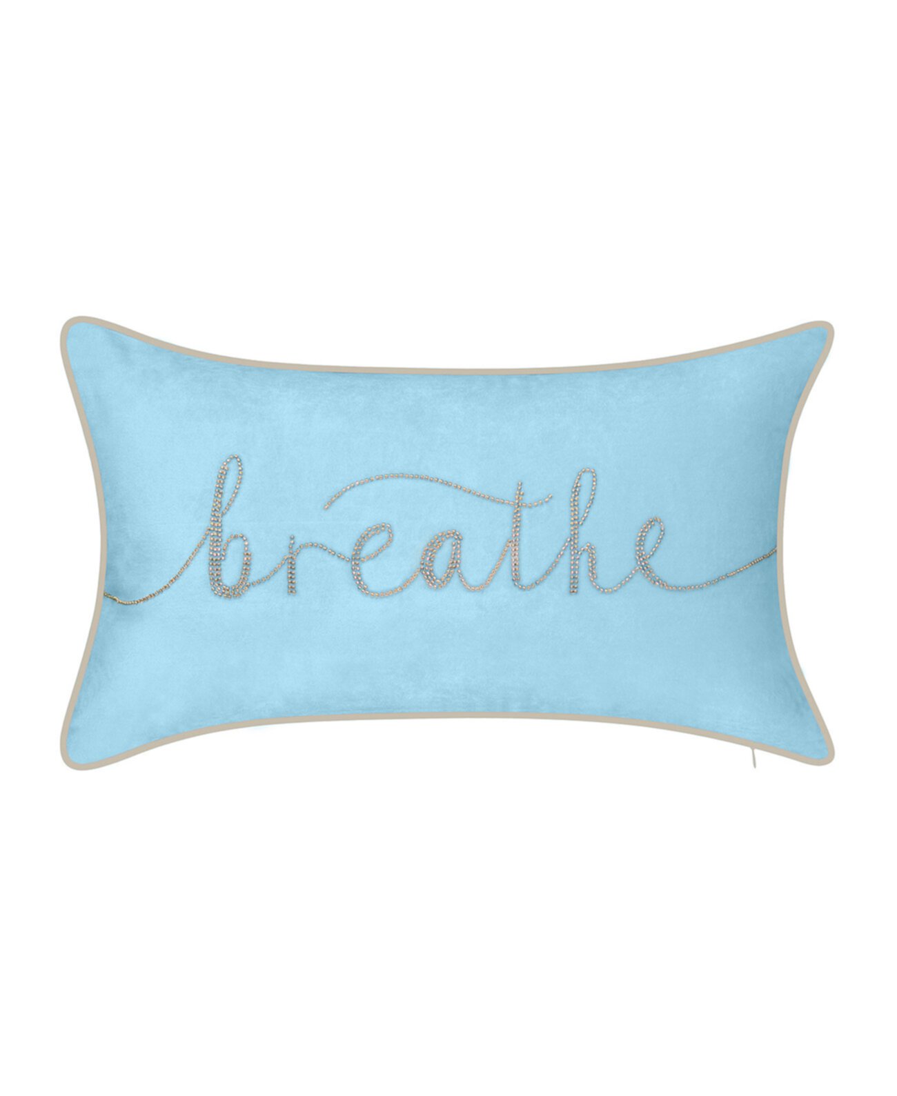 Празднование "Дыши" вышитая бисером декоративная подушка с бархатной текстурой, 20 "x 12" Edie@Home