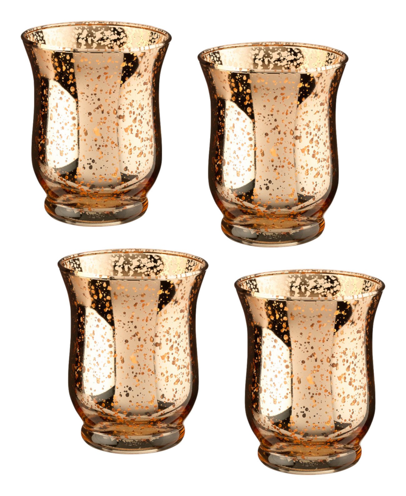 Стеклянные держатели для обета или чайных лампочек в форме тюльпана Mercury в наборе из 4 шт. Lillian Rose