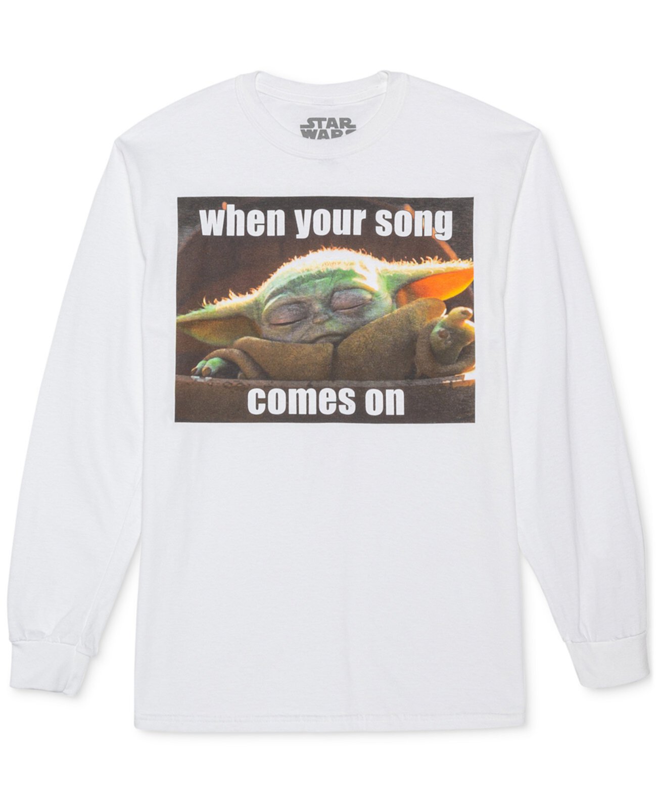 Trendy Plus Size When Your Song Yoda Cotton Graphic Top Love Tribe