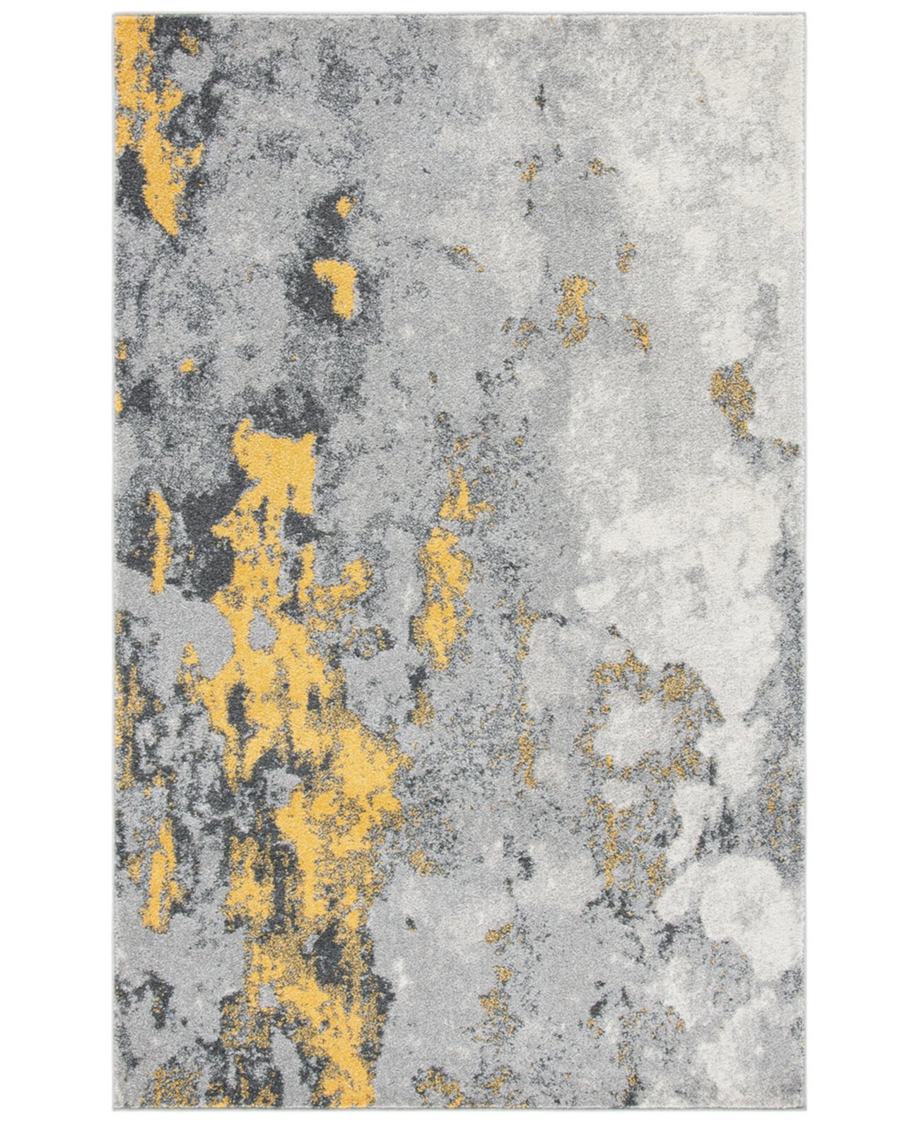 Адирондак Серый и Желтый Коврик размером 4 x 6 футов Safavieh