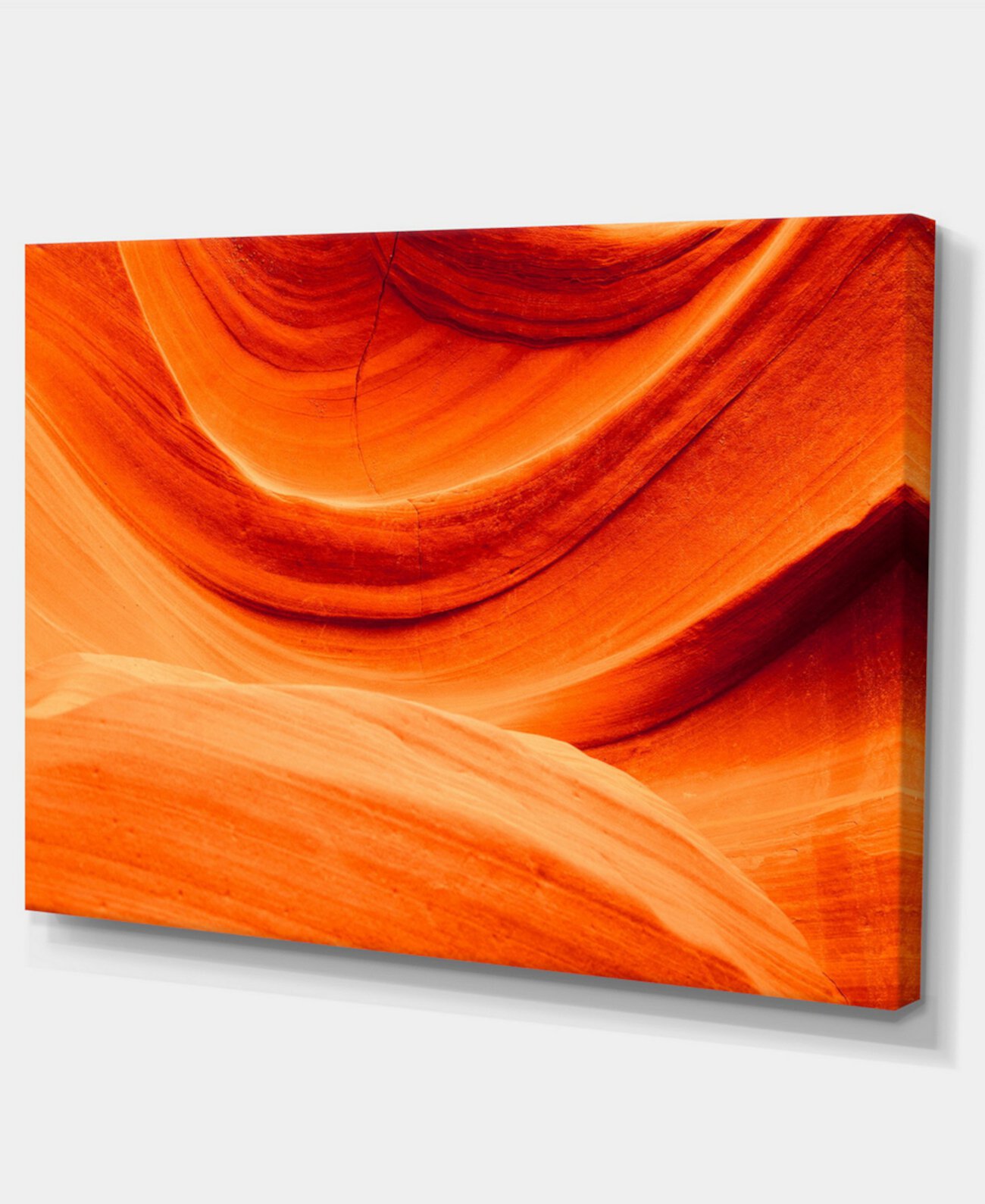 Печать на холсте с оранжевой стеной Designart Antelope Canyon - 32 "X 16" Design Art