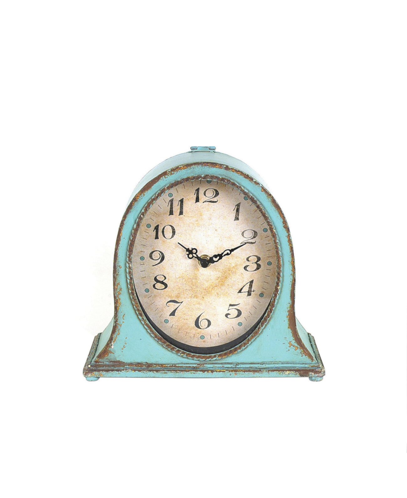Декоративные металлические каминные часы, цвет морской волны 3R Studio