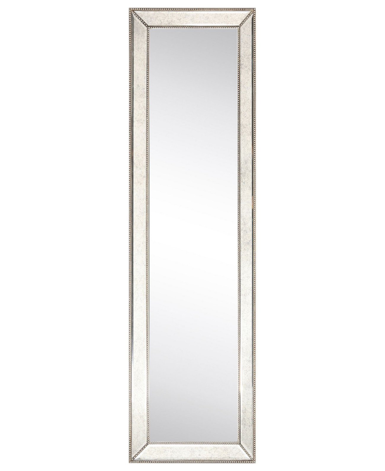 Рама из массива дерева, покрытая антикварным зеркалом со скошенной кромкой — 64 x 18 дюймов Empire Art Direct