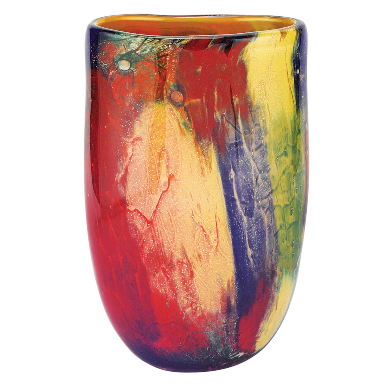 Овальная ваза огненной бури Badash Crystal
