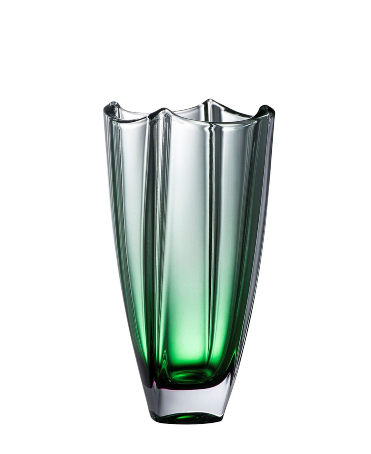 Изумрудная дюна 10-дюймовая квадратная ваза Galway Crystal