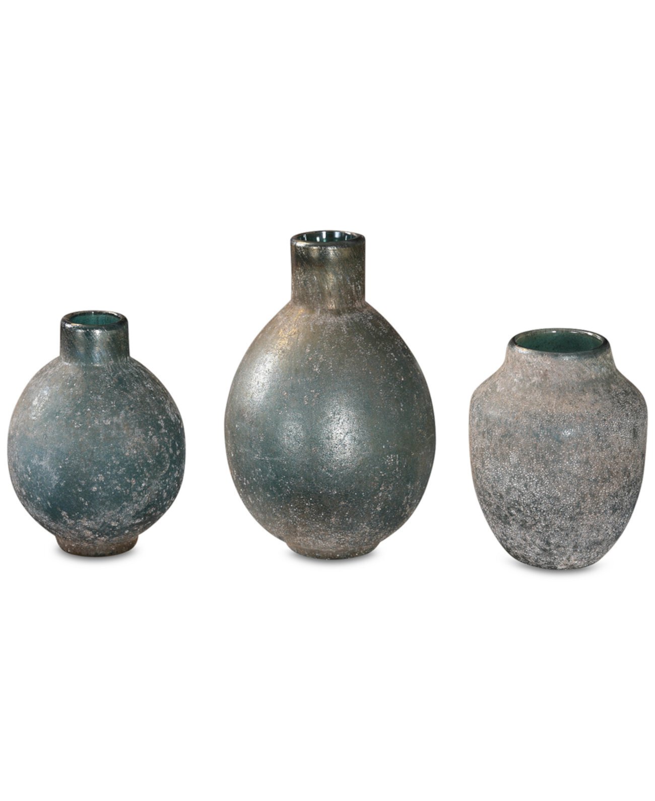 Выветрившиеся сине-зеленые вазы Mercede, набор из 3 шт. Uttermost
