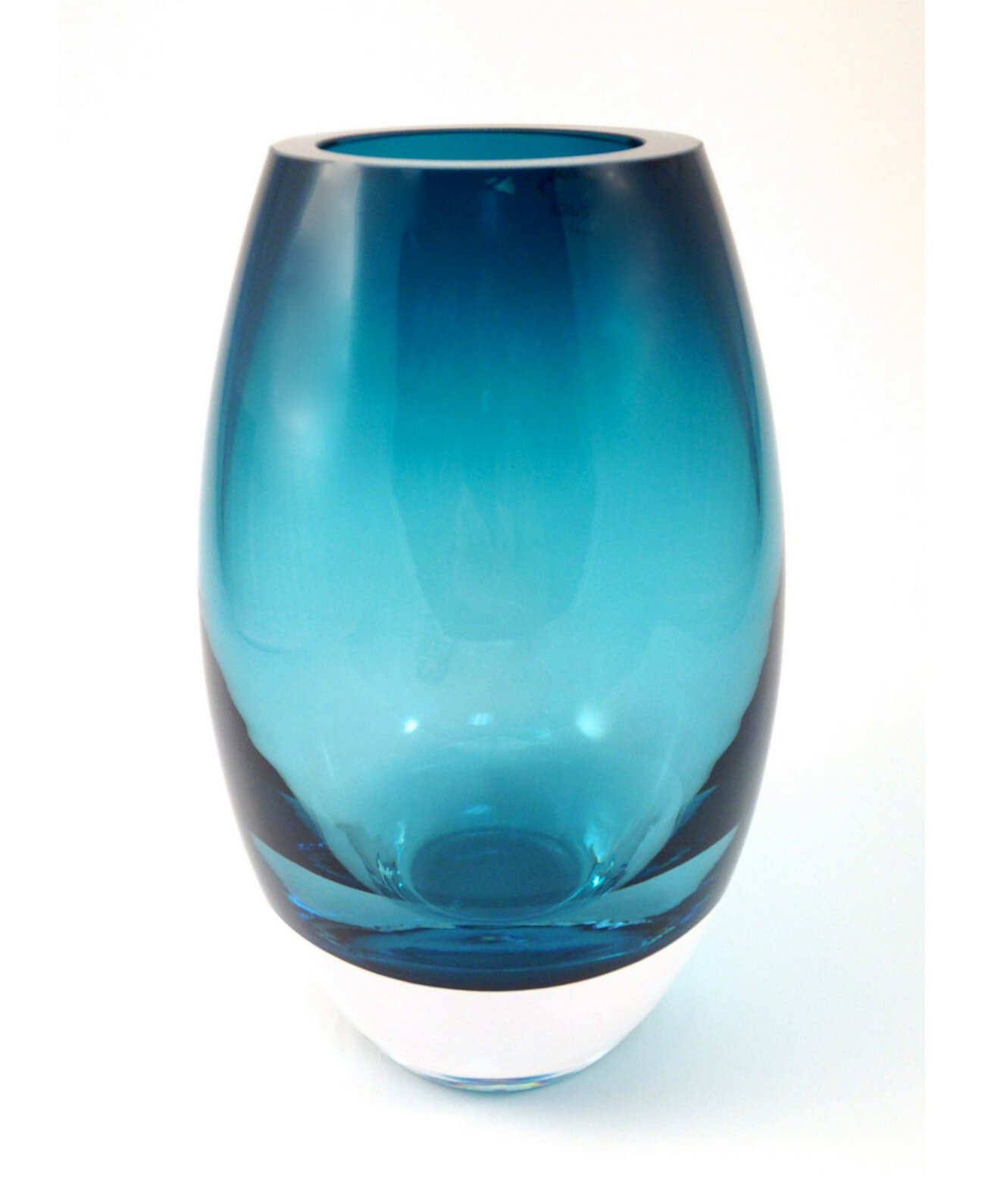 Павлинья синяя сияющая ваза Badash Crystal