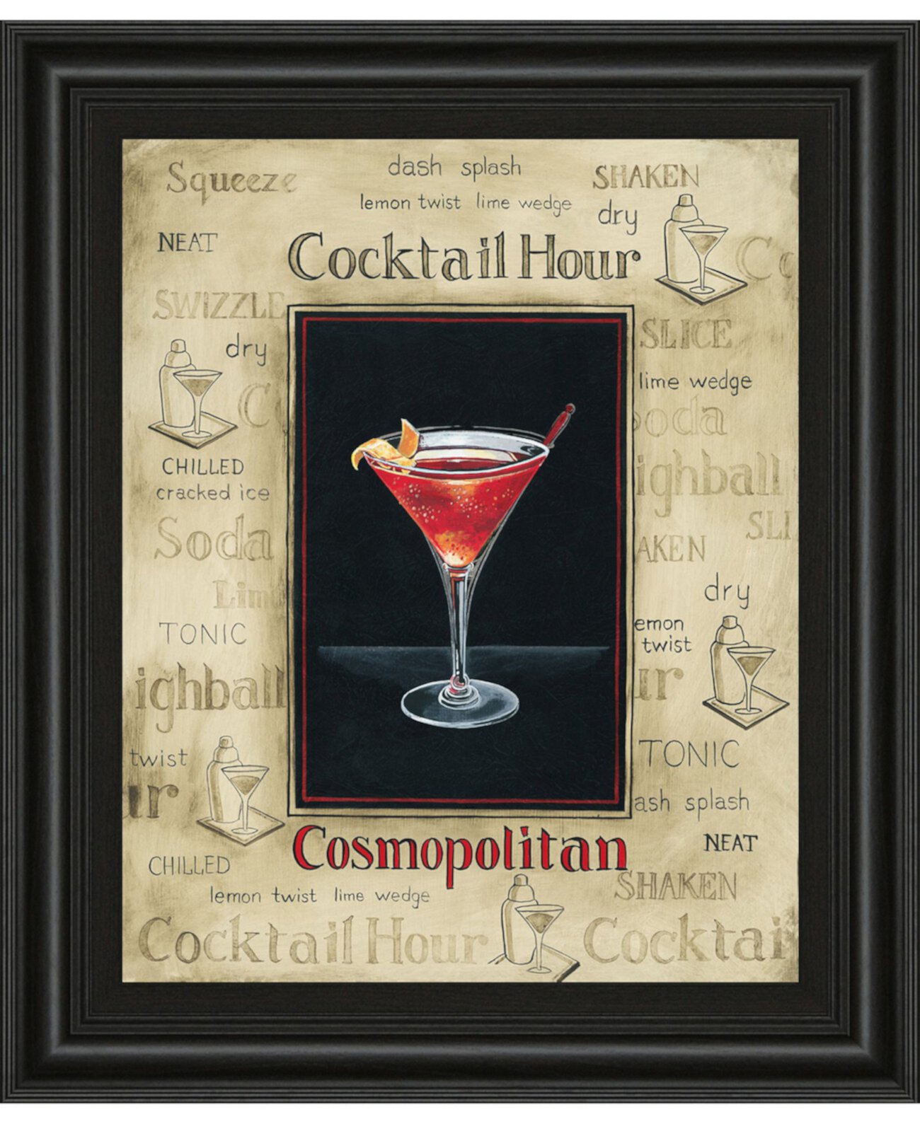 Картина "Cosmopolitan" Грегори Горхема с принтом в рамке, 22 "x 26" Classy Art