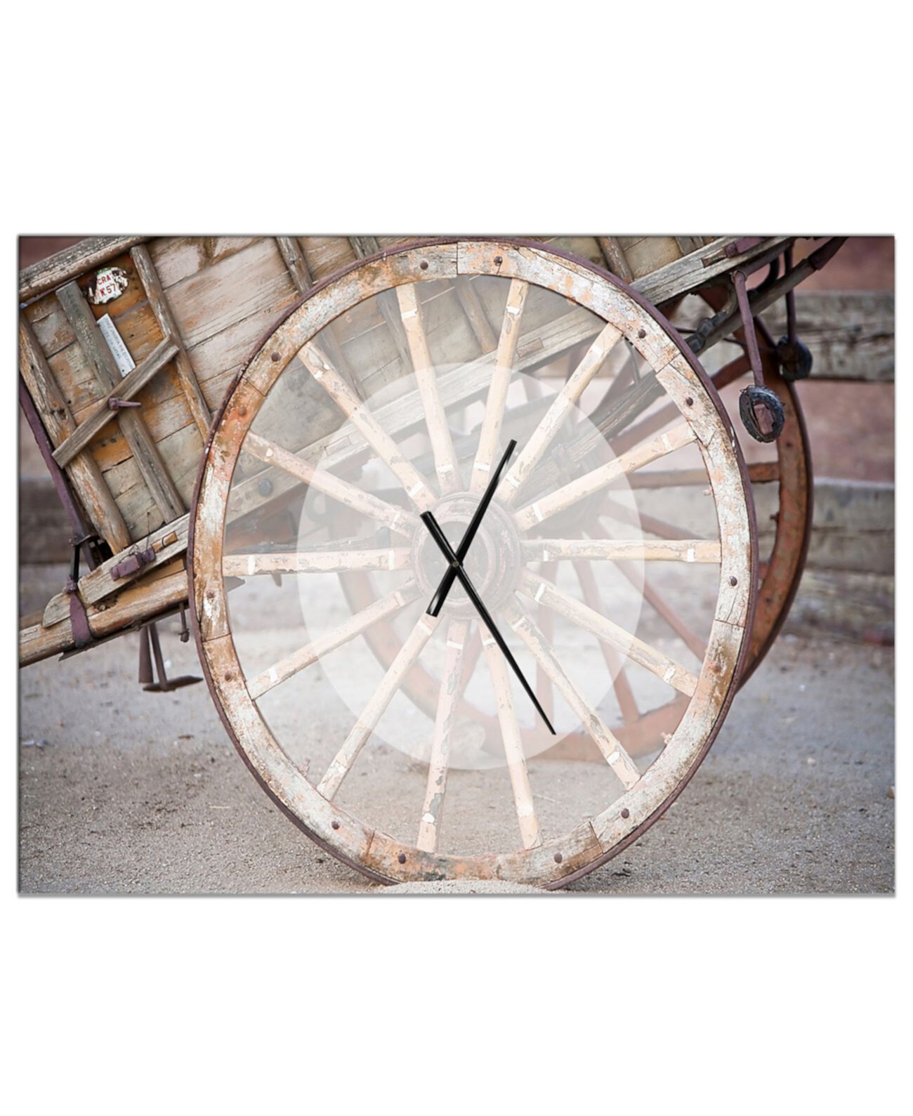 Крупногабаритные металлические настенные часы Designart для фермерского дома Design Art