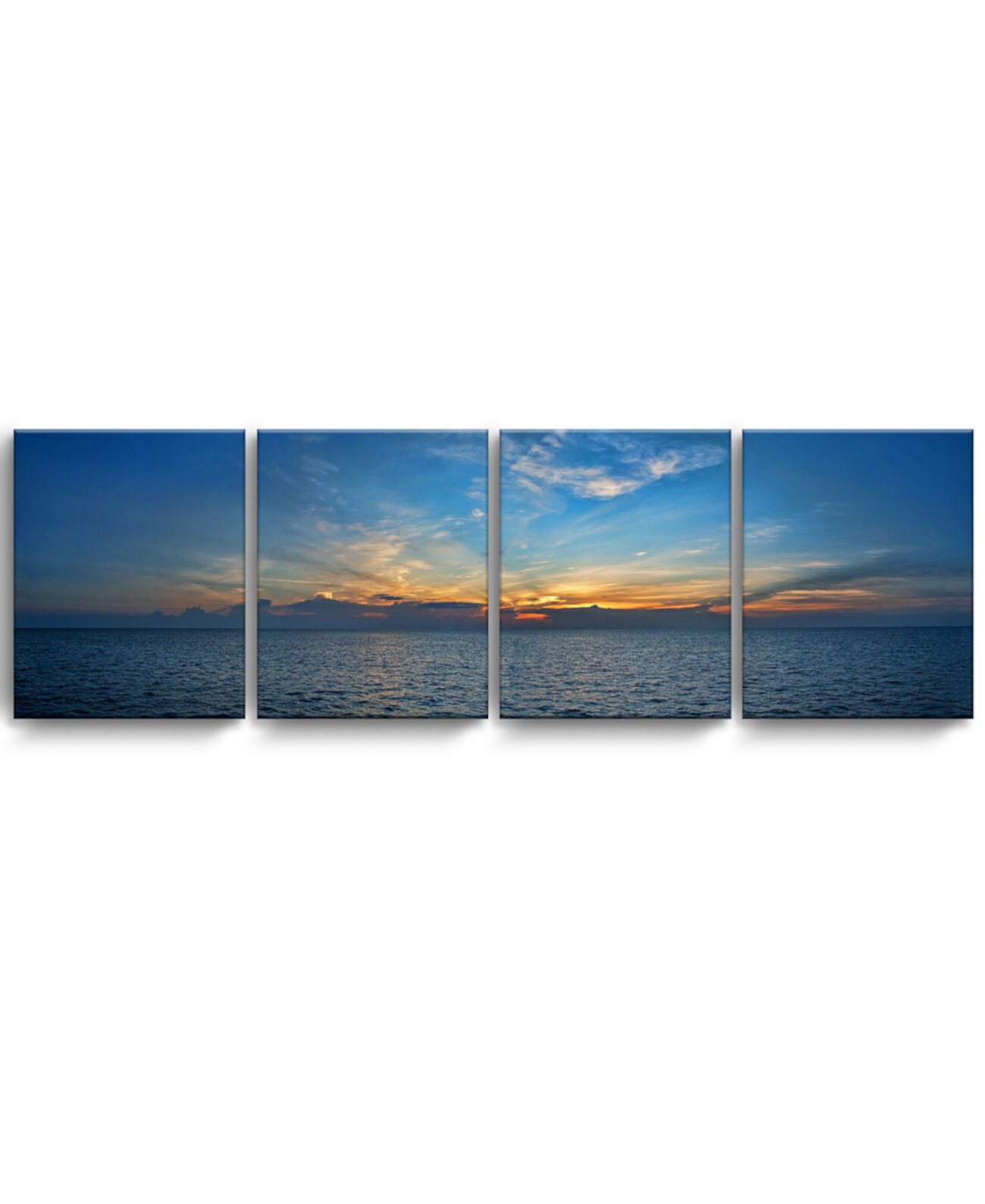 Набор для рисования прибрежных стен из 4 предметов на холсте Bahamas Sunset, 20 "x 64" Ready2HangArt