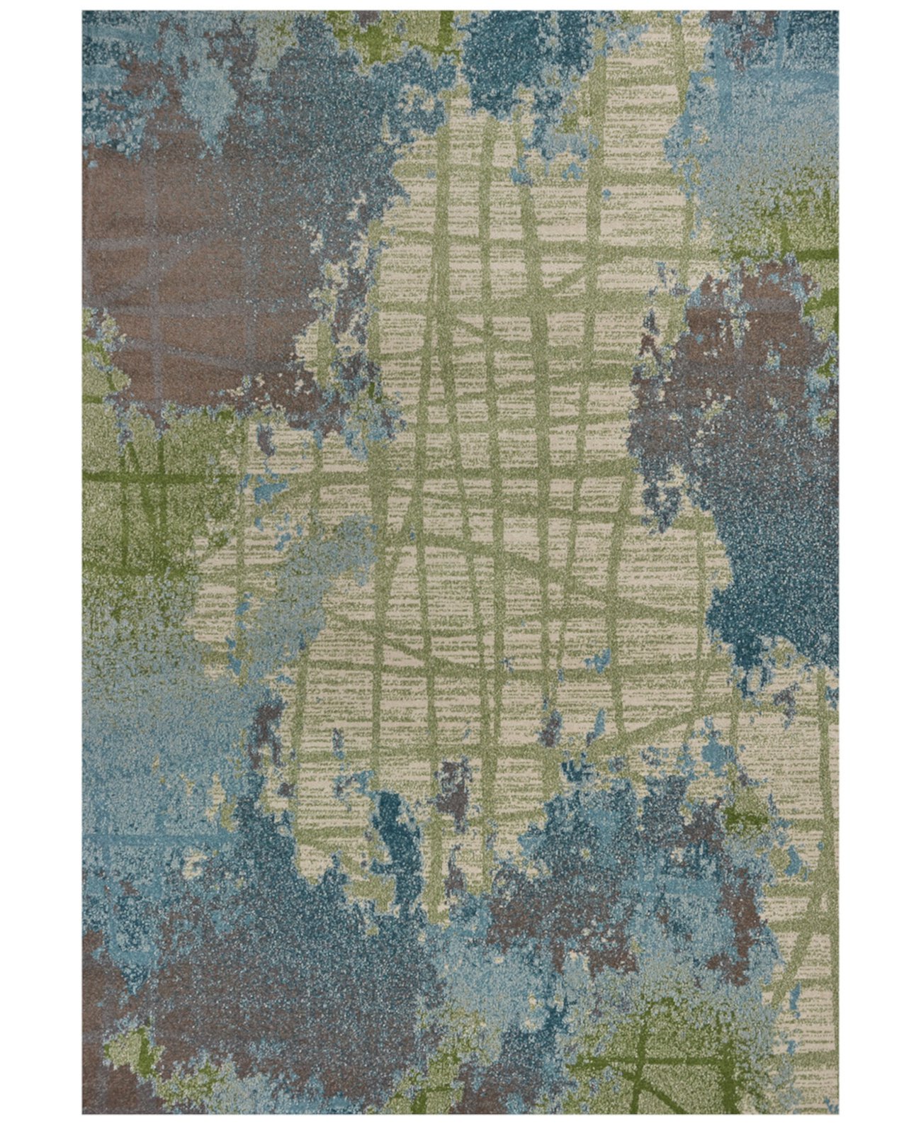 Illusions Visions 6207 Green/Blue 6'7" x 9'6" Area Rug KAS New York