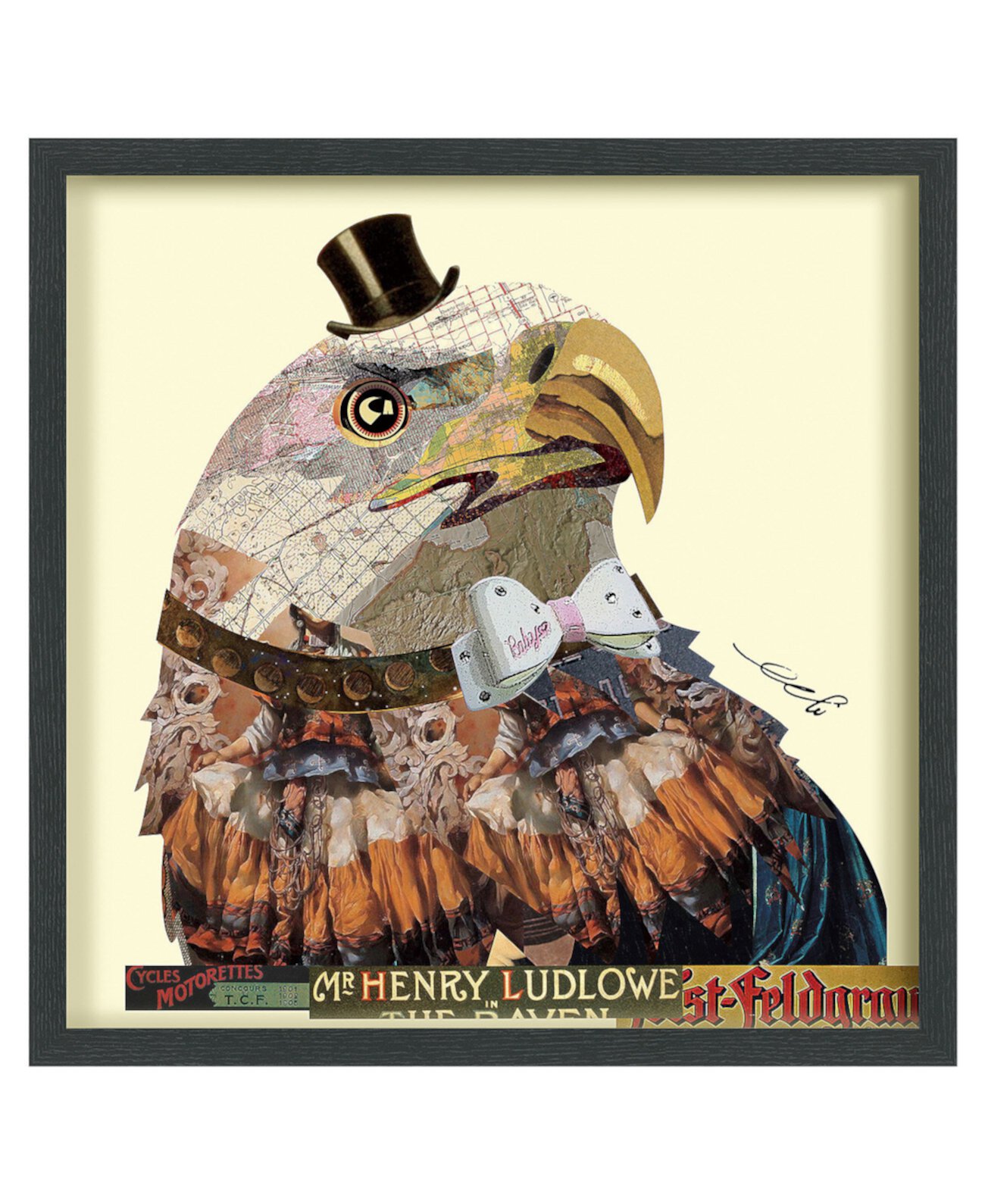 Настенный коллаж с объемным рисунком "Американский орел" - 25 x 25 дюймов Empire Art Direct