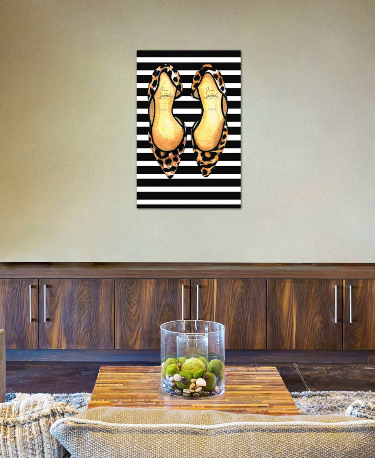 Картина "Christian Louboutin And Stripes" Ронгронг ДеВо на холсте в упаковке (26 x 18 x 0,75) ICanvas
