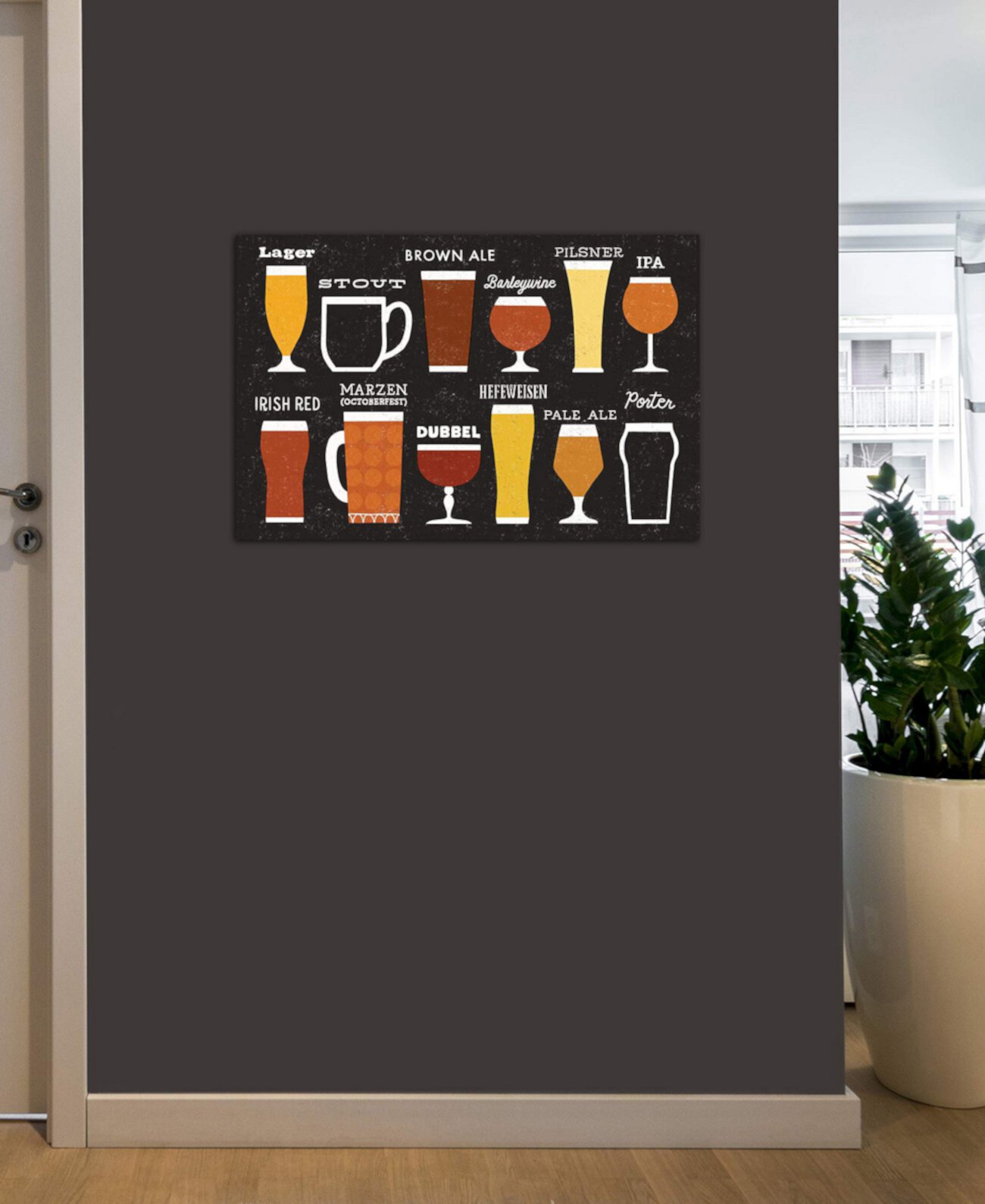"Craft Beer List" Майкла Муллана, холст, завернутый в галерею (18 x 26 x 0,75) ICanvas